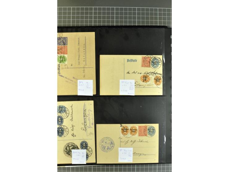 1872/1945, umfangreiche Sammlung Briefe und Karten ab Brustschilde mit nachverwendeten Stempeln, Hufeisenstempeln, des Weiter