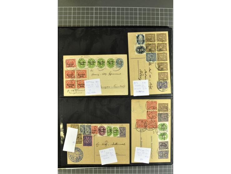 1872/1945, umfangreiche Sammlung Briefe und Karten ab Brustschilde mit nachverwendeten Stempeln, Hufeisenstempeln, des Weiter