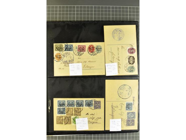 1872/1945, umfangreiche Sammlung Briefe und Karten ab Brustschilde mit nachverwendeten Stempeln, Hufeisenstempeln, des Weiter