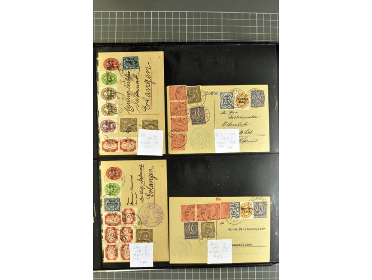 1872/1945, umfangreiche Sammlung Briefe und Karten ab Brustschilde mit nachverwendeten Stempeln, Hufeisenstempeln, des Weiter