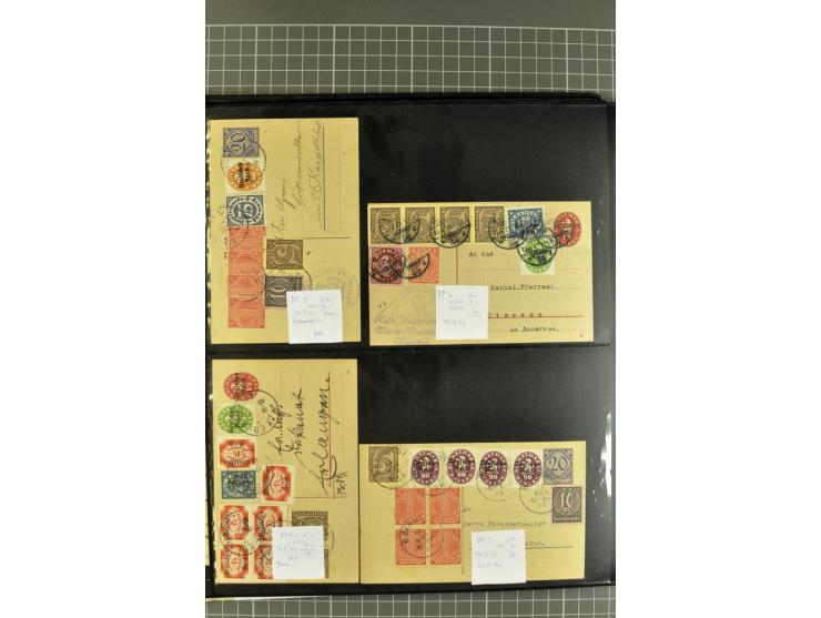 1872/1945, umfangreiche Sammlung Briefe und Karten ab Brustschilde mit nachverwendeten Stempeln, Hufeisenstempeln, des Weiter
