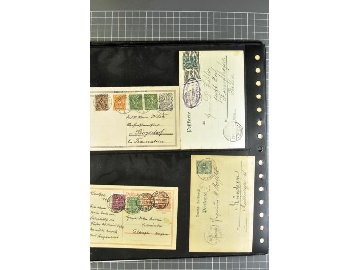 1872/1945, umfangreiche Sammlung Briefe und Karten ab Brustschilde mit nachverwendeten Stempeln, Hufeisenstempeln, des Weiter