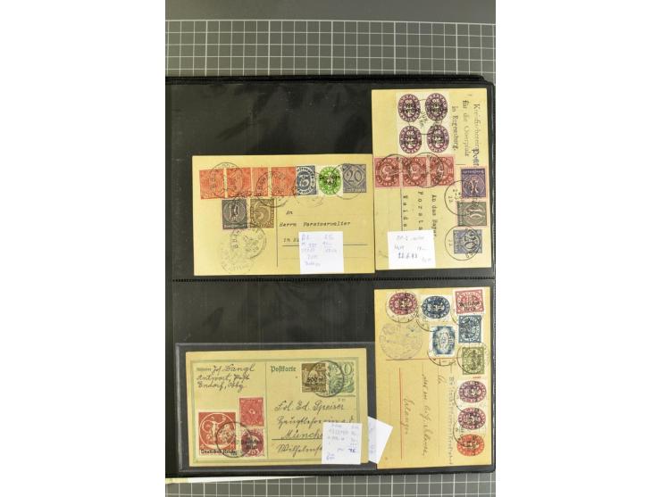 1872/1945, umfangreiche Sammlung Briefe und Karten ab Brustschilde mit nachverwendeten Stempeln, Hufeisenstempeln, des Weiter