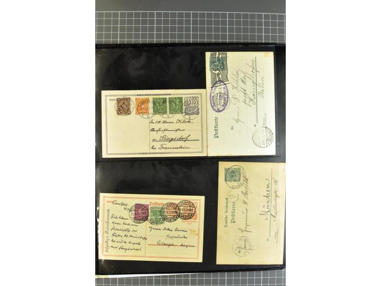 1872/1945, umfangreiche Sammlung Briefe und Karten ab Brustschilde mit nachverwendeten Stempeln, Hufeisenstempeln, des Weiter