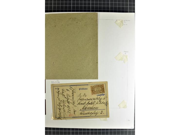 1872/1945, umfangreiche Sammlung Briefe und Karten ab Brustschilde mit nachverwendeten Stempeln, Hufeisenstempeln, des Weiter