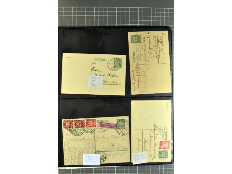 1872/1945, umfangreiche Sammlung Briefe und Karten ab Brustschilde mit nachverwendeten Stempeln, Hufeisenstempeln, des Weiter
