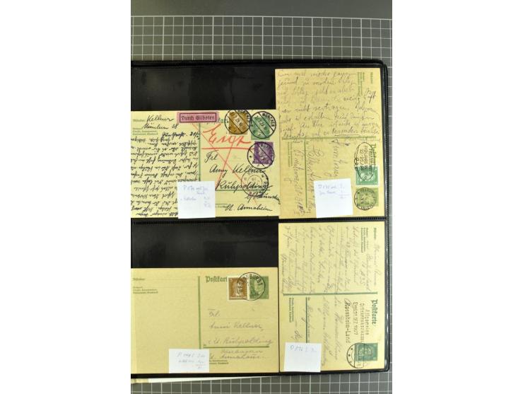 1872/1945, umfangreiche Sammlung Briefe und Karten ab Brustschilde mit nachverwendeten Stempeln, Hufeisenstempeln, des Weiter
