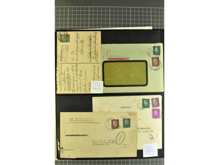 1872/1945, umfangreiche Sammlung Briefe und Karten ab Brustschilde mit nachverwendeten Stempeln, Hufeisenstempeln, des Weiter