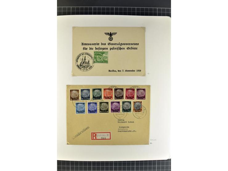 1872/1945, umfangreiche Sammlung Briefe und Karten ab Brustschilde mit nachverwendeten Stempeln, Hufeisenstempeln, des Weiter