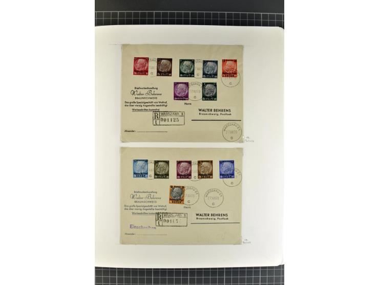 1872/1945, umfangreiche Sammlung Briefe und Karten ab Brustschilde mit nachverwendeten Stempeln, Hufeisenstempeln, des Weiter