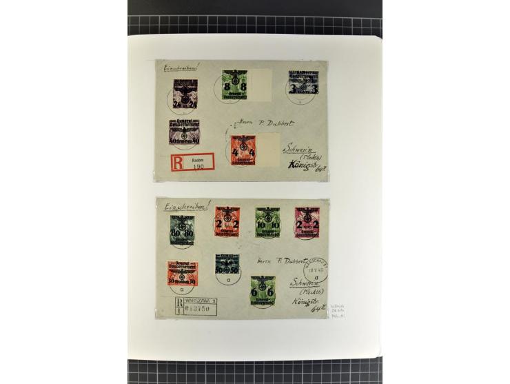 1872/1945, umfangreiche Sammlung Briefe und Karten ab Brustschilde mit nachverwendeten Stempeln, Hufeisenstempeln, des Weiter