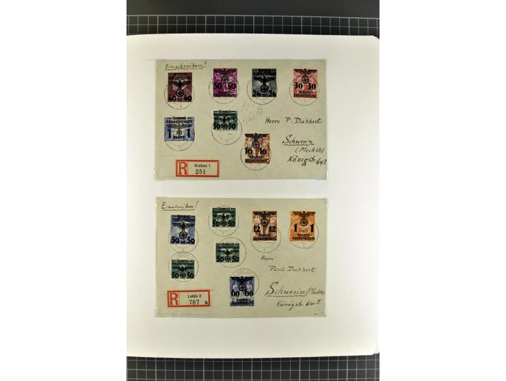 1872/1945, umfangreiche Sammlung Briefe und Karten ab Brustschilde mit nachverwendeten Stempeln, Hufeisenstempeln, des Weiter