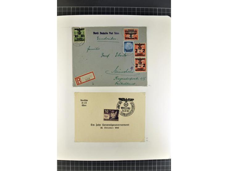 1872/1945, umfangreiche Sammlung Briefe und Karten ab Brustschilde mit nachverwendeten Stempeln, Hufeisenstempeln, des Weiter