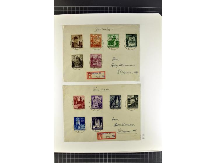 1872/1945, umfangreiche Sammlung Briefe und Karten ab Brustschilde mit nachverwendeten Stempeln, Hufeisenstempeln, des Weiter
