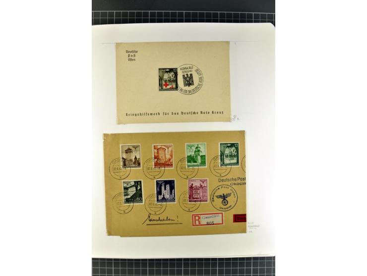 1872/1945, umfangreiche Sammlung Briefe und Karten ab Brustschilde mit nachverwendeten Stempeln, Hufeisenstempeln, des Weiter