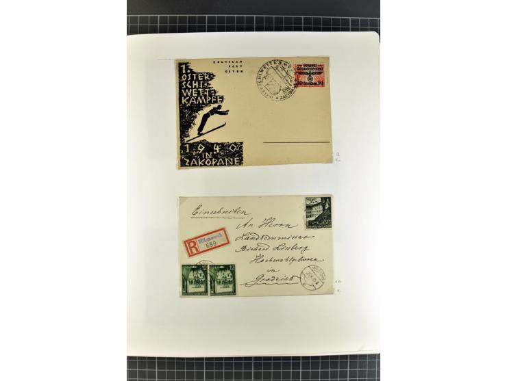1872/1945, umfangreiche Sammlung Briefe und Karten ab Brustschilde mit nachverwendeten Stempeln, Hufeisenstempeln, des Weiter