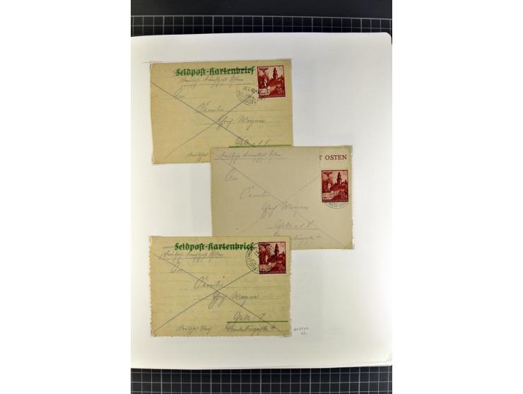 1872/1945, umfangreiche Sammlung Briefe und Karten ab Brustschilde mit nachverwendeten Stempeln, Hufeisenstempeln, des Weiter