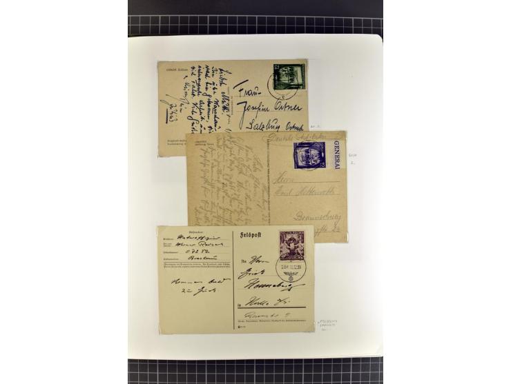 1872/1945, umfangreiche Sammlung Briefe und Karten ab Brustschilde mit nachverwendeten Stempeln, Hufeisenstempeln, des Weiter