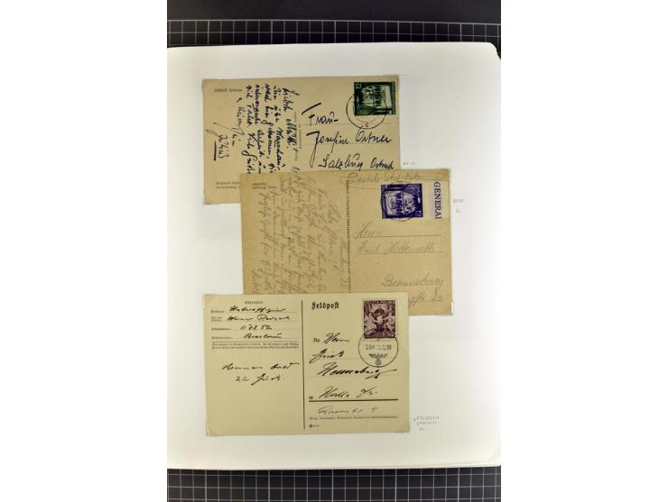1872/1945, umfangreiche Sammlung Briefe und Karten ab Brustschilde mit nachverwendeten Stempeln, Hufeisenstempeln, des Weiter