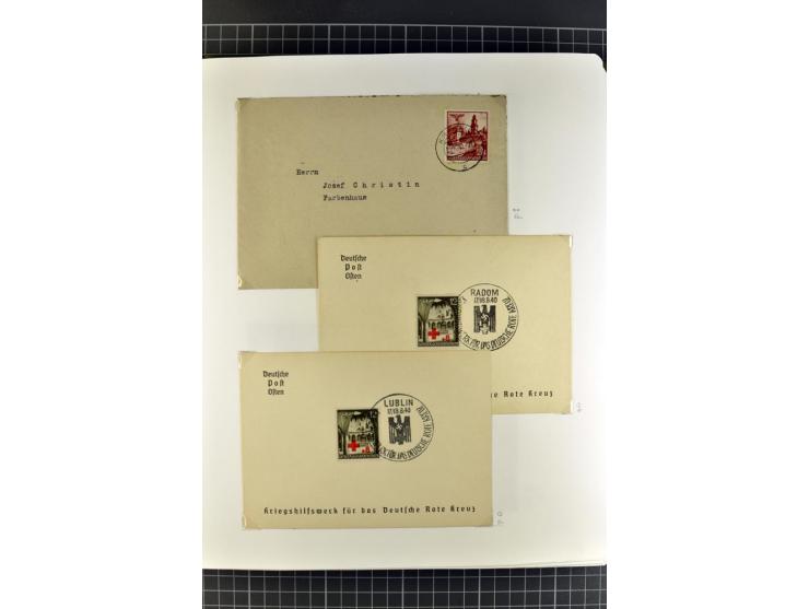 1872/1945, umfangreiche Sammlung Briefe und Karten ab Brustschilde mit nachverwendeten Stempeln, Hufeisenstempeln, des Weiter