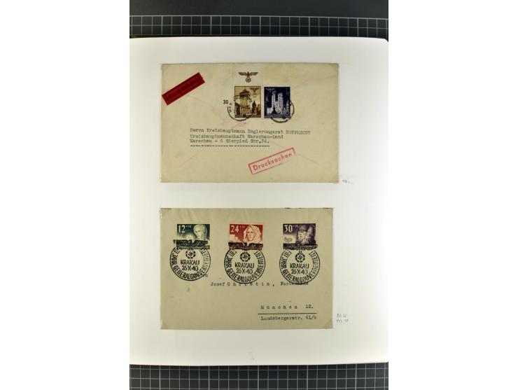 1872/1945, umfangreiche Sammlung Briefe und Karten ab Brustschilde mit nachverwendeten Stempeln, Hufeisenstempeln, des Weiter