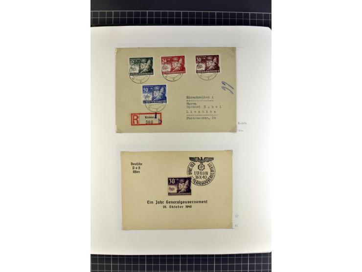 1872/1945, umfangreiche Sammlung Briefe und Karten ab Brustschilde mit nachverwendeten Stempeln, Hufeisenstempeln, des Weiter