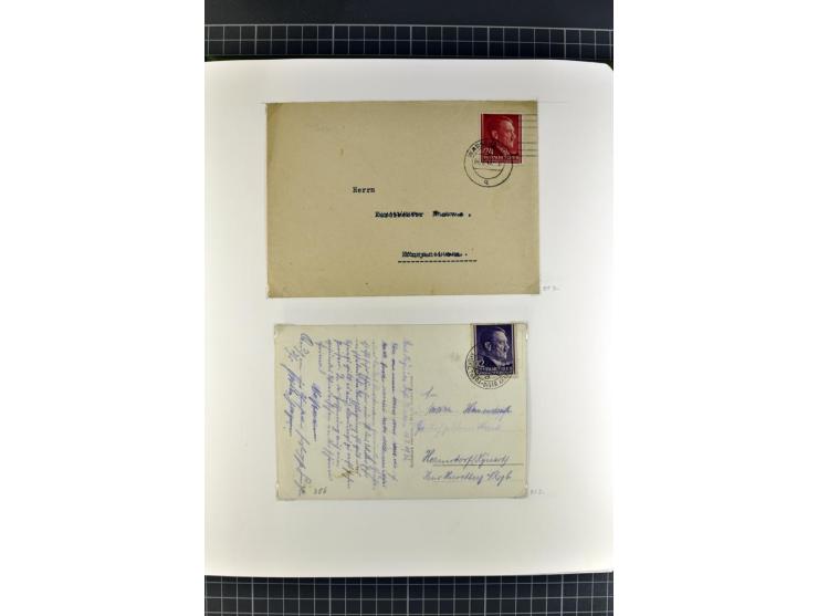 1872/1945, umfangreiche Sammlung Briefe und Karten ab Brustschilde mit nachverwendeten Stempeln, Hufeisenstempeln, des Weiter