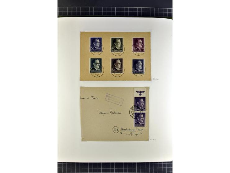 1872/1945, umfangreiche Sammlung Briefe und Karten ab Brustschilde mit nachverwendeten Stempeln, Hufeisenstempeln, des Weiter