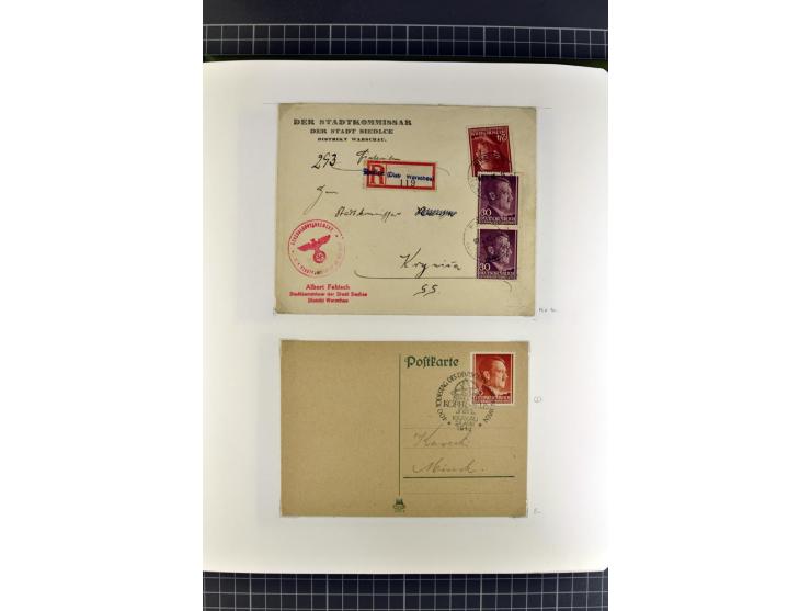 1872/1945, umfangreiche Sammlung Briefe und Karten ab Brustschilde mit nachverwendeten Stempeln, Hufeisenstempeln, des Weiter