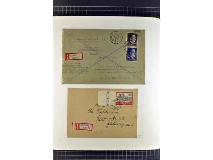 1872/1945, umfangreiche Sammlung Briefe und Karten ab Brustschilde mit nachverwendeten Stempeln, Hufeisenstempeln, des Weiter