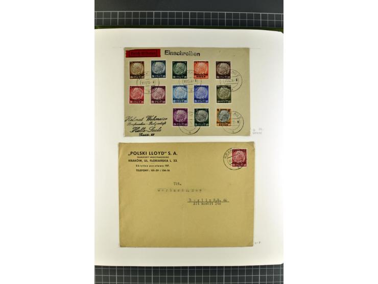 1872/1945, umfangreiche Sammlung Briefe und Karten ab Brustschilde mit nachverwendeten Stempeln, Hufeisenstempeln, des Weiter