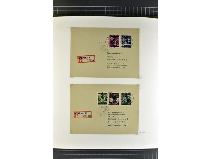 1872/1945, umfangreiche Sammlung Briefe und Karten ab Brustschilde mit nachverwendeten Stempeln, Hufeisenstempeln, des Weiter