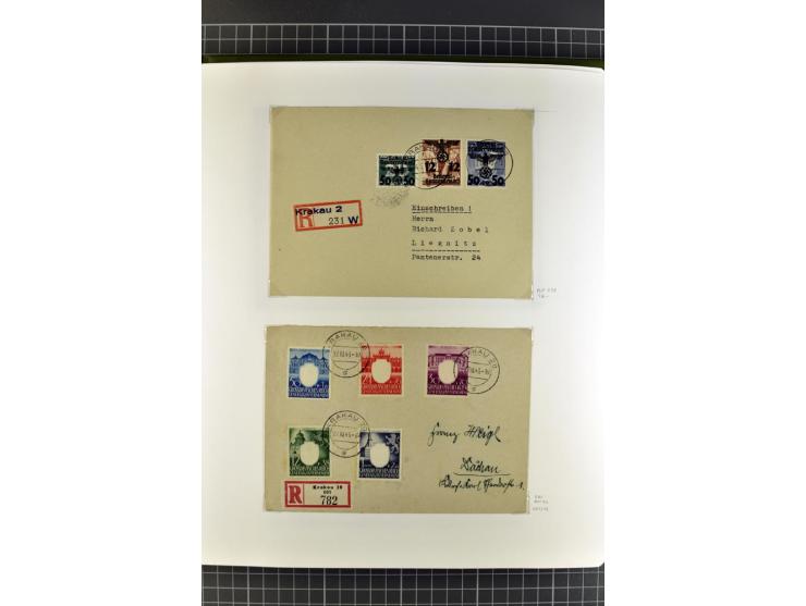 1872/1945, umfangreiche Sammlung Briefe und Karten ab Brustschilde mit nachverwendeten Stempeln, Hufeisenstempeln, des Weiter
