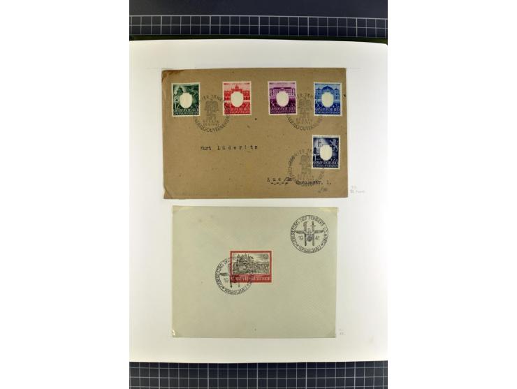 1872/1945, umfangreiche Sammlung Briefe und Karten ab Brustschilde mit nachverwendeten Stempeln, Hufeisenstempeln, des Weiter