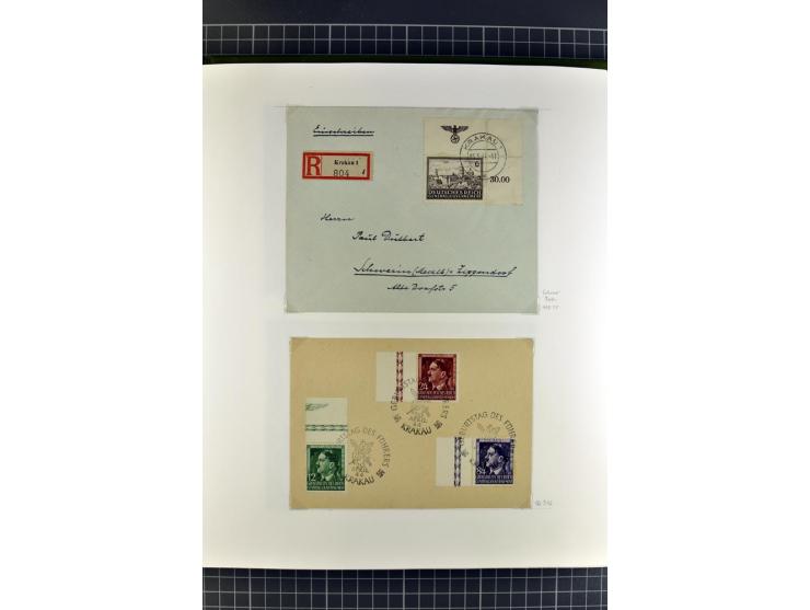 1872/1945, umfangreiche Sammlung Briefe und Karten ab Brustschilde mit nachverwendeten Stempeln, Hufeisenstempeln, des Weiter
