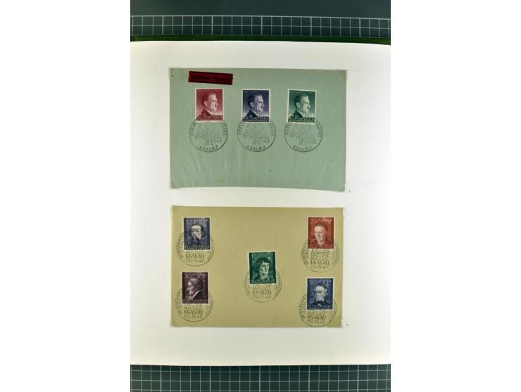 1872/1945, umfangreiche Sammlung Briefe und Karten ab Brustschilde mit nachverwendeten Stempeln, Hufeisenstempeln, des Weiter
