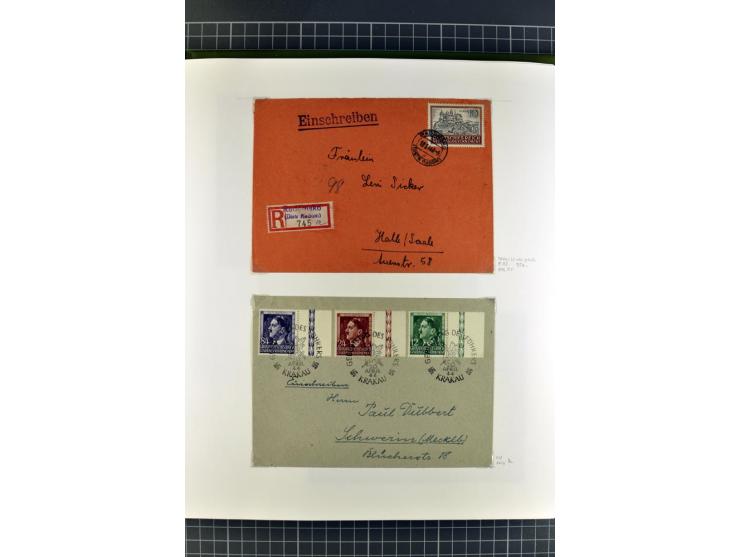 1872/1945, umfangreiche Sammlung Briefe und Karten ab Brustschilde mit nachverwendeten Stempeln, Hufeisenstempeln, des Weiter