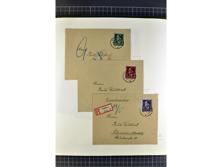 1872/1945, umfangreiche Sammlung Briefe und Karten ab Brustschilde mit nachverwendeten Stempeln, Hufeisenstempeln, des Weiter
