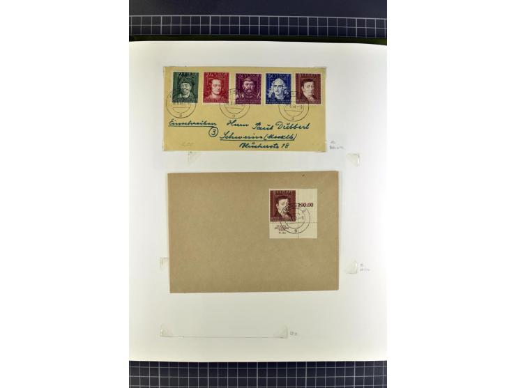 1872/1945, umfangreiche Sammlung Briefe und Karten ab Brustschilde mit nachverwendeten Stempeln, Hufeisenstempeln, des Weiter