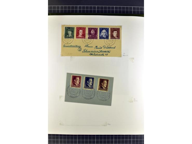 1872/1945, umfangreiche Sammlung Briefe und Karten ab Brustschilde mit nachverwendeten Stempeln, Hufeisenstempeln, des Weiter