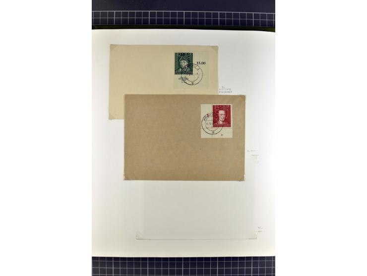 1872/1945, umfangreiche Sammlung Briefe und Karten ab Brustschilde mit nachverwendeten Stempeln, Hufeisenstempeln, des Weiter