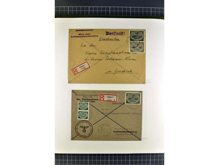 1872/1945, umfangreiche Sammlung Briefe und Karten ab Brustschilde mit nachverwendeten Stempeln, Hufeisenstempeln, des Weiter