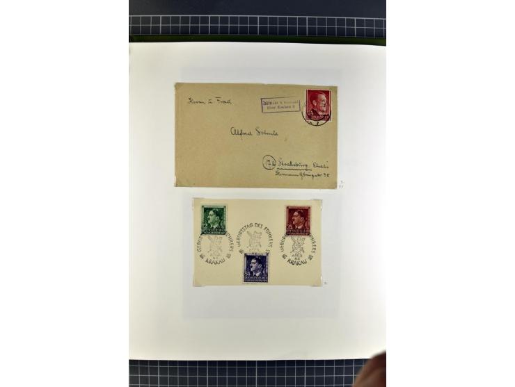 1872/1945, umfangreiche Sammlung Briefe und Karten ab Brustschilde mit nachverwendeten Stempeln, Hufeisenstempeln, des Weiter