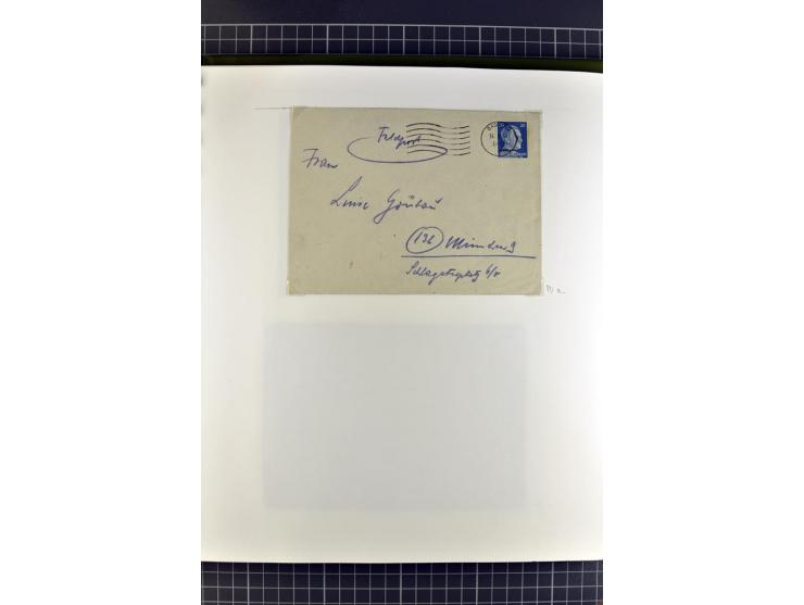 1872/1945, umfangreiche Sammlung Briefe und Karten ab Brustschilde mit nachverwendeten Stempeln, Hufeisenstempeln, des Weiter