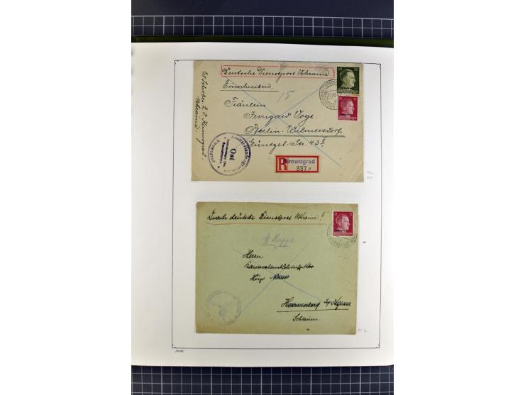 1872/1945, umfangreiche Sammlung Briefe und Karten ab Brustschilde mit nachverwendeten Stempeln, Hufeisenstempeln, des Weiter