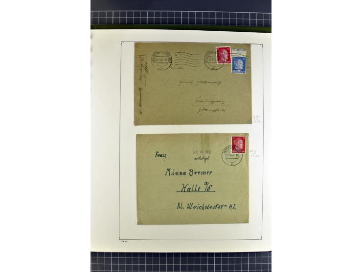 1872/1945, umfangreiche Sammlung Briefe und Karten ab Brustschilde mit nachverwendeten Stempeln, Hufeisenstempeln, des Weiter