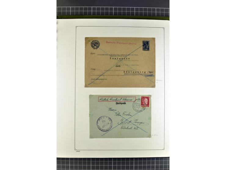 1872/1945, umfangreiche Sammlung Briefe und Karten ab Brustschilde mit nachverwendeten Stempeln, Hufeisenstempeln, des Weiter