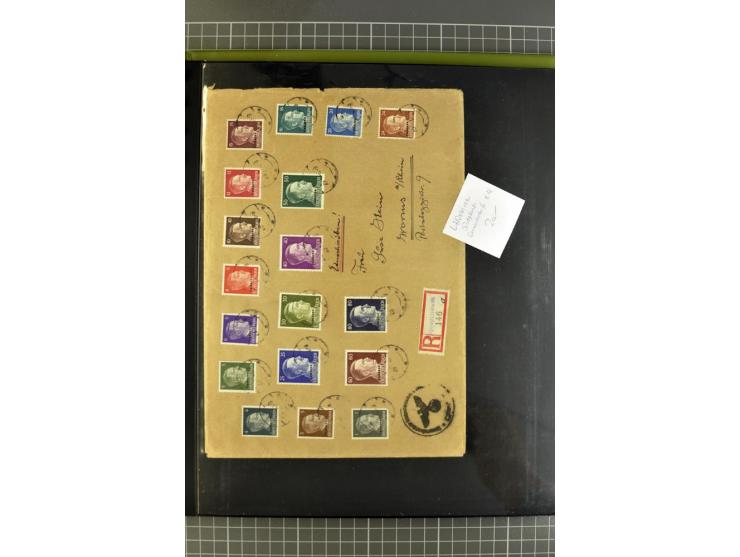 1872/1945, umfangreiche Sammlung Briefe und Karten ab Brustschilde mit nachverwendeten Stempeln, Hufeisenstempeln, des Weiter