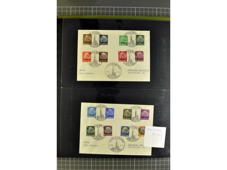 1872/1945, umfangreiche Sammlung Briefe und Karten ab Brustschilde mit nachverwendeten Stempeln, Hufeisenstempeln, des Weiter