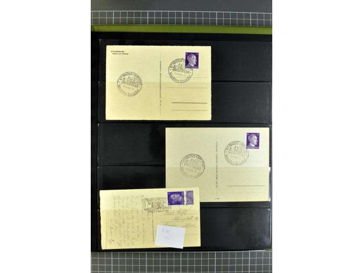 1872/1945, umfangreiche Sammlung Briefe und Karten ab Brustschilde mit nachverwendeten Stempeln, Hufeisenstempeln, des Weiter